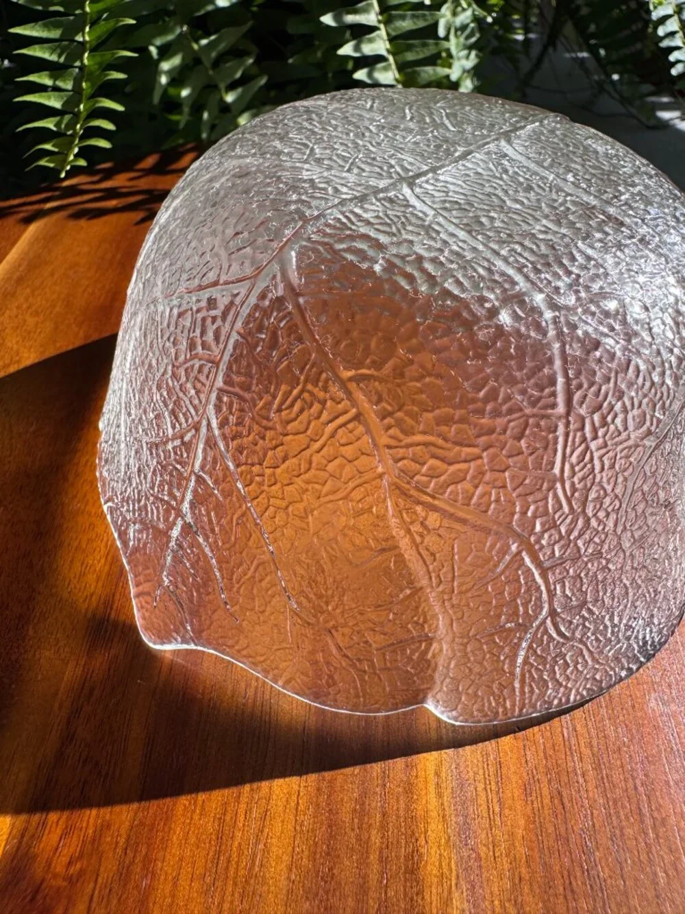 Vintage Arcoroc France Aspen Leaf Glass Bowl, 5